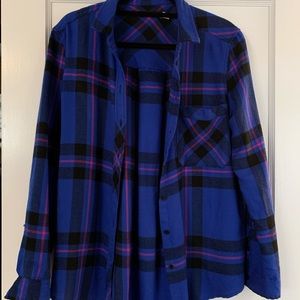 UO Drapey Flannel Shirt